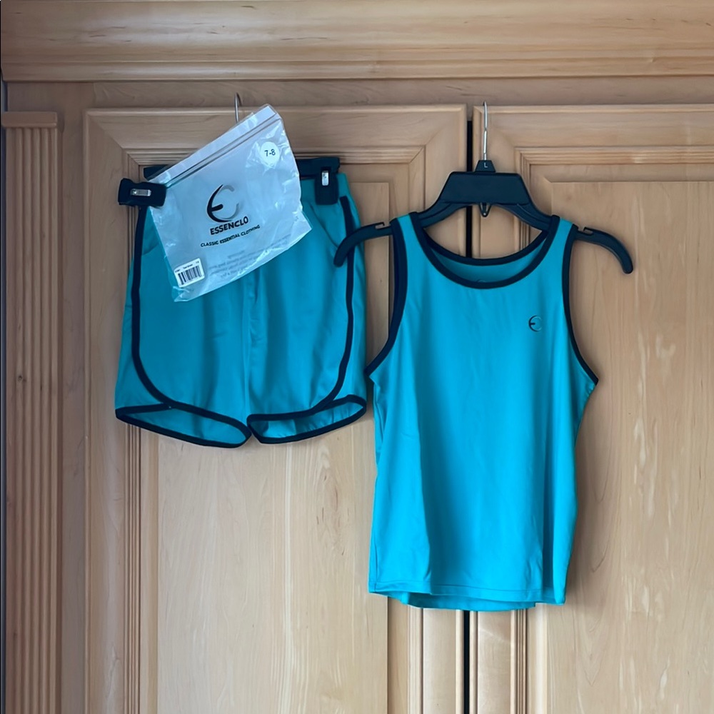 Kids Blue Tank and Shorts Set
